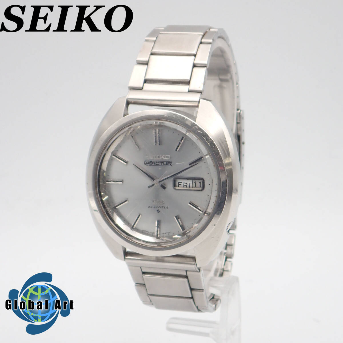 え03200/SEIKO セイコー/5アクタス/SS/自動巻/メンズ腕時計/23石/文字盤 シルバー/6106-8440の画像1