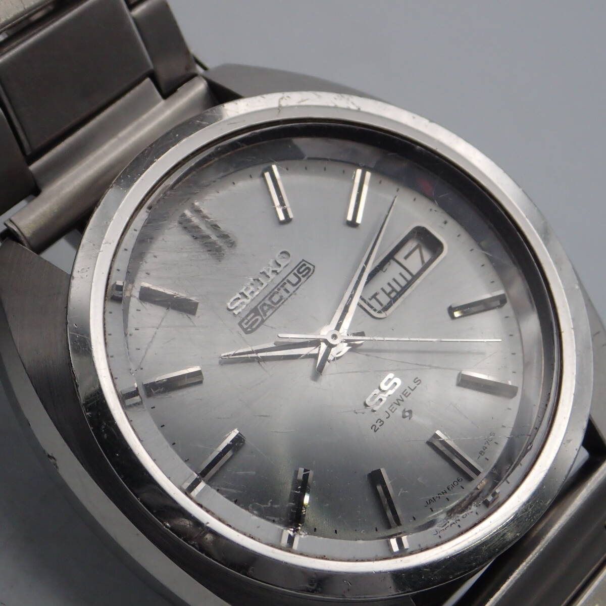 え03200/SEIKO セイコー/5アクタス/SS/自動巻/メンズ腕時計/23石/文字盤 シルバー/6106-8440の画像10