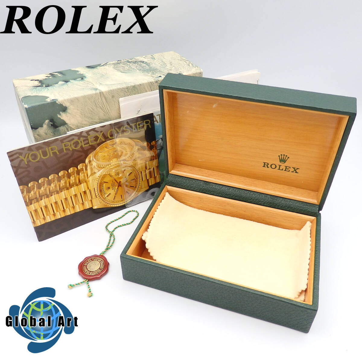 e02343/ROLEX Rolex / clock box / original / box only / empty box / case / green /68.00.55/ outer box * inside box * instructions * tag attaching 