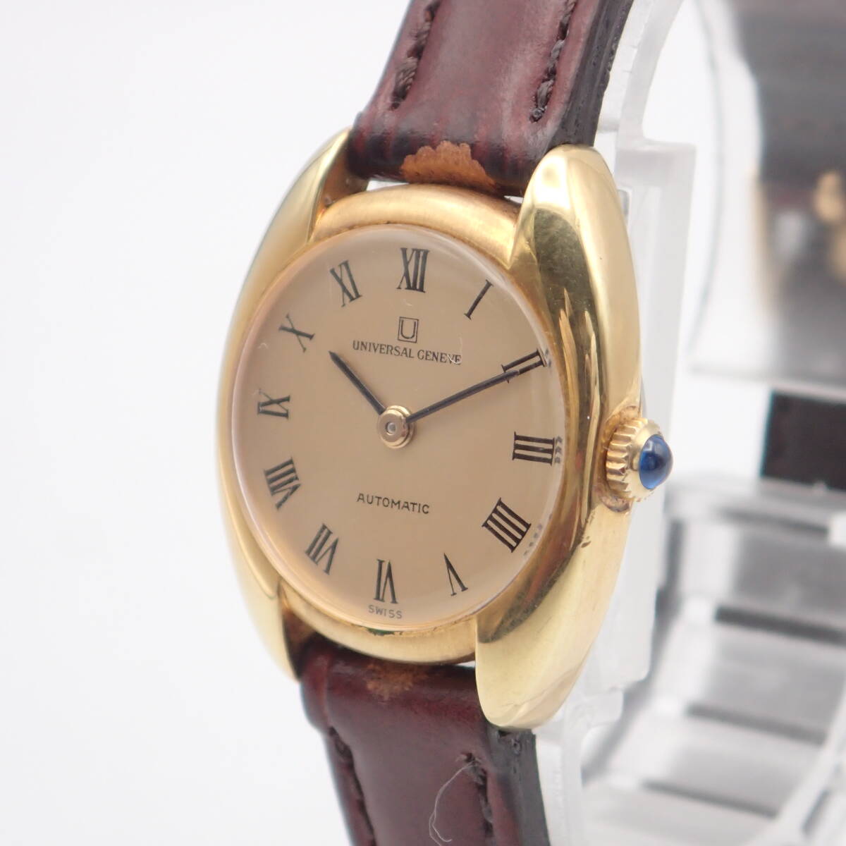 e03309/UNIVERSAL GENEVE universal june-b/ self-winding watch / lady's wristwatch / Rome n/ face Gold 