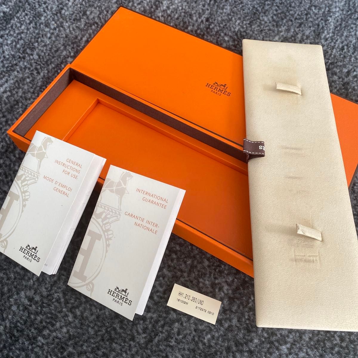 エルメス　空箱　説明書　タグ　時計ケース HERMES オレンジ 空き箱 ボックス