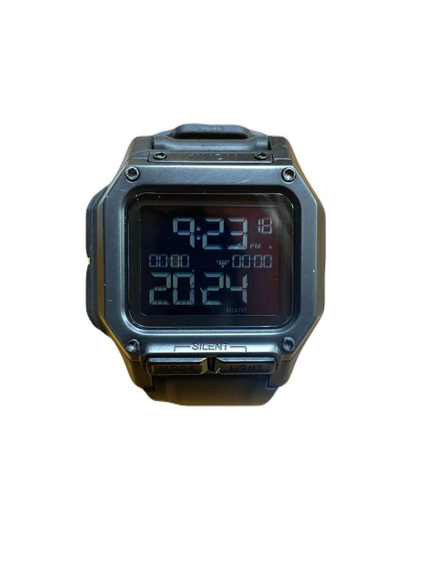 NIXON THE LEGULUS ニクソン レグルス デジタル 腕時計 ブラック 防水 稼働品 基本動作確認済み 少し使用感ありの画像1