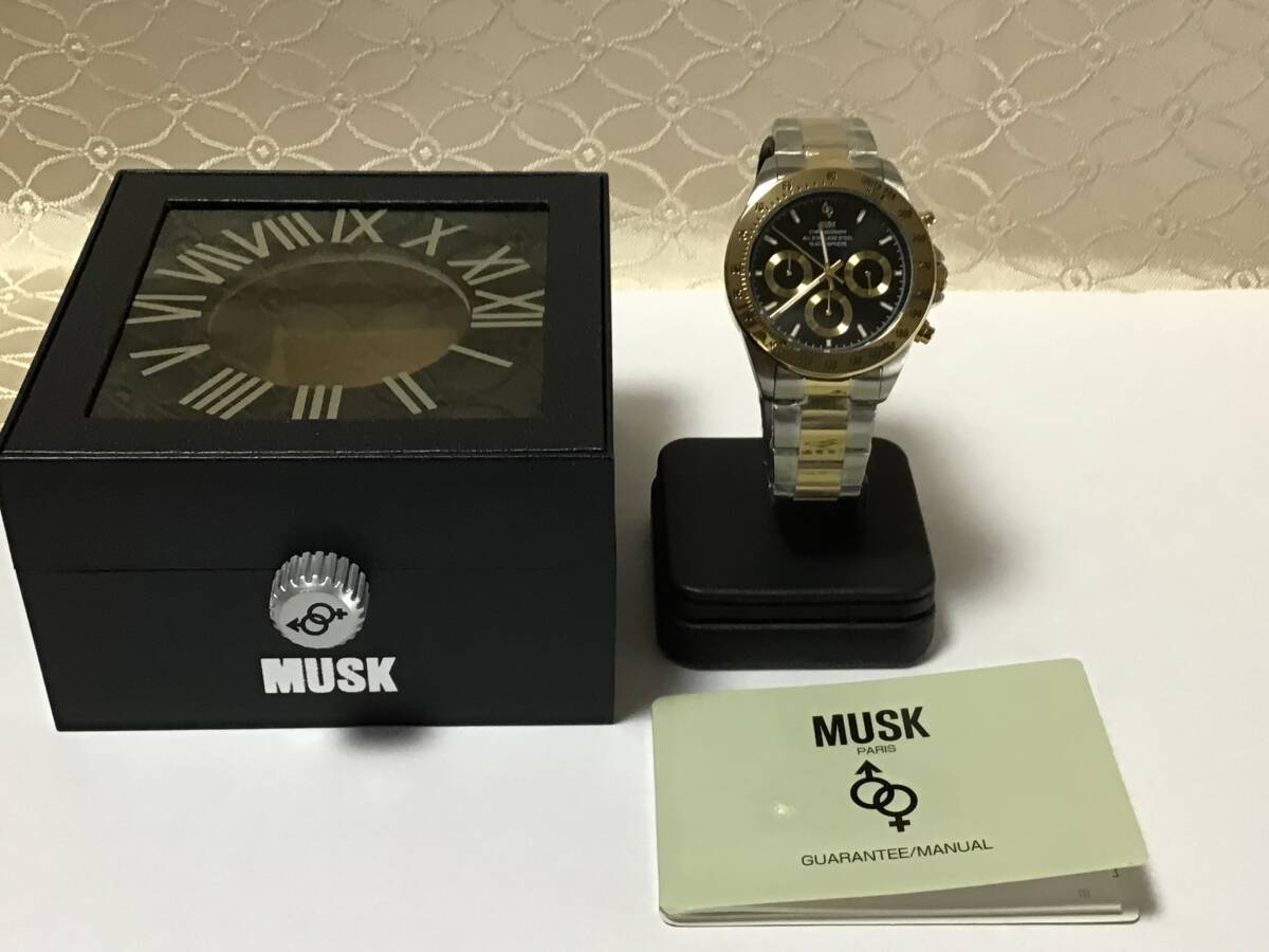 新品●未使用● MUSK ムスク クロノグラフ 腕時計 メンズ MSE25028_画像1