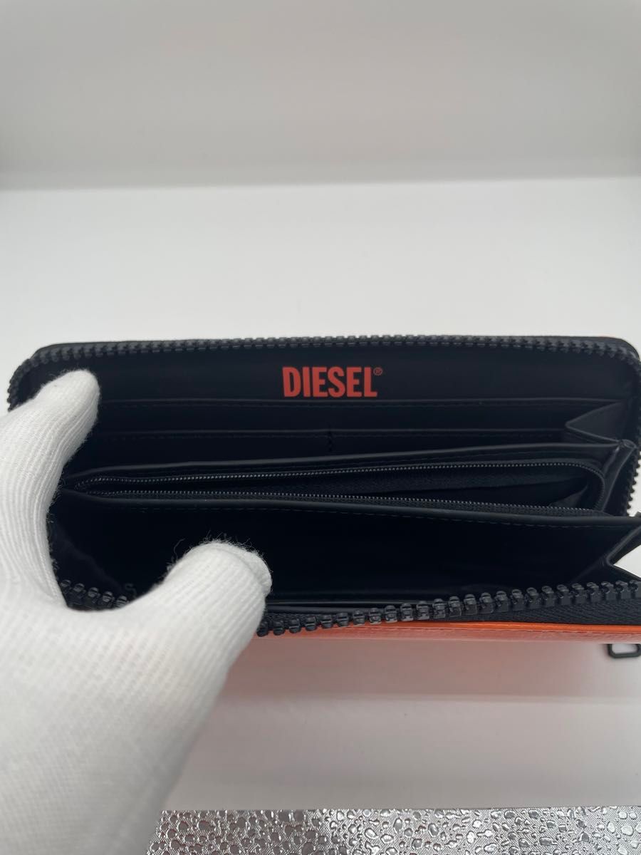 新品 Diesel  長財布 ラウンドファスナー ラウンドファスナー長財布 ディーゼル オレンジ