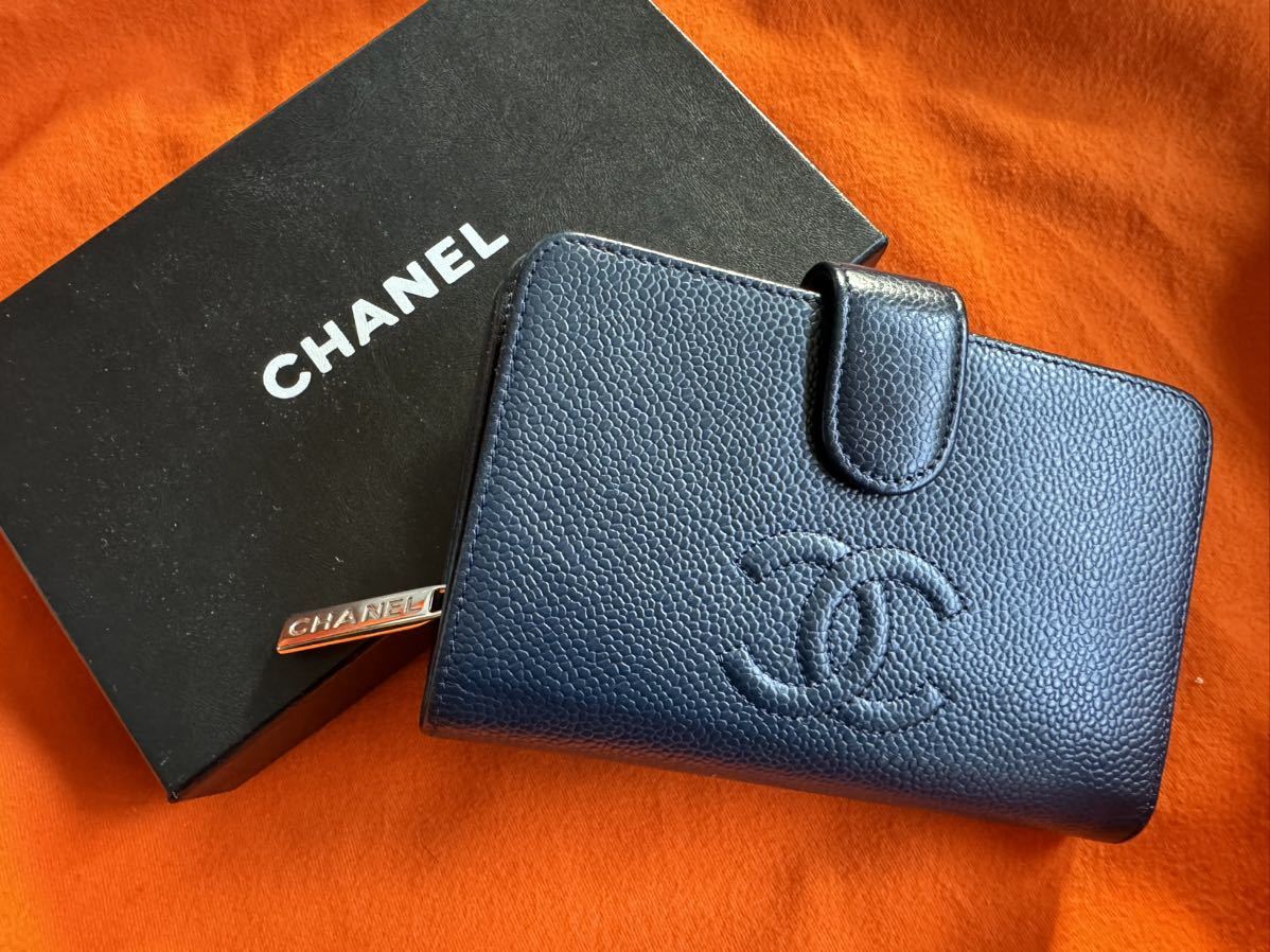 全品送料無料】 ココマーク キャビアスキン CHANEL 美品！ シャネル 二