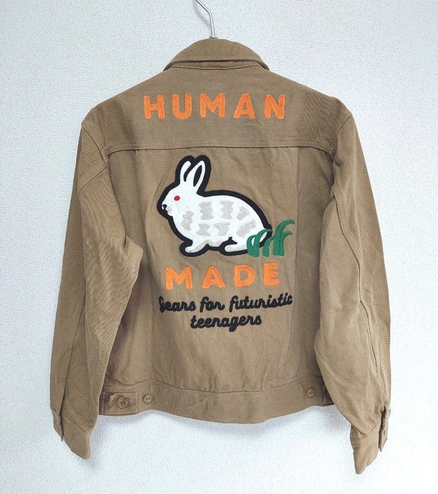 ~HUMAN MADE~ トラッカージャケット XL 刺繍 ウサギ 古着 兎 ビンテージ ワークジャケット ジージャン