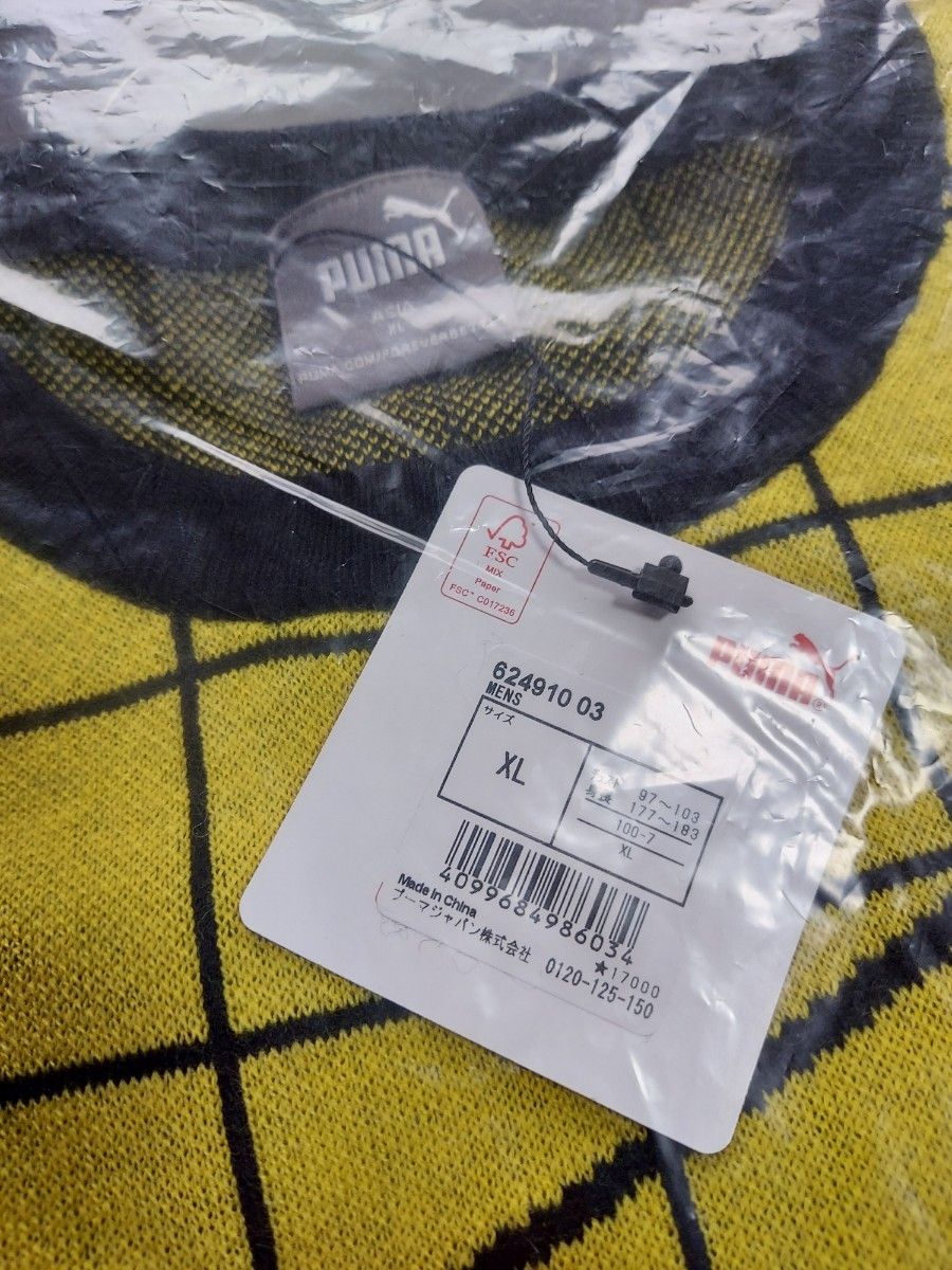 新品！~PUMA~ ビッグ プーマ ロゴ XL ニット セーター ゴルフウェア 【定価 18,700-円 (税込)】