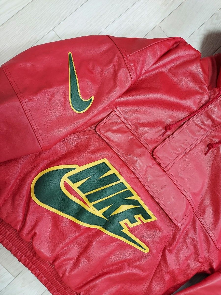 Supreme~ ×NIKE Leather Bomber Jacket Leather Anorak M Supreme~ ×NIKE Leather Bomber Jacket Leather Anorak M