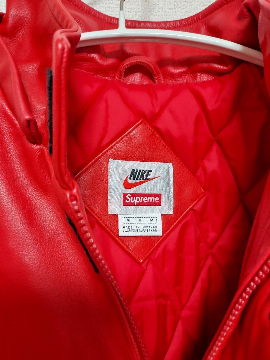 Supreme~ ×NIKE Leather Bomber Jacket Leather Anorak M Supreme~ ×NIKE Leather Bomber Jacket Leather Anorak M