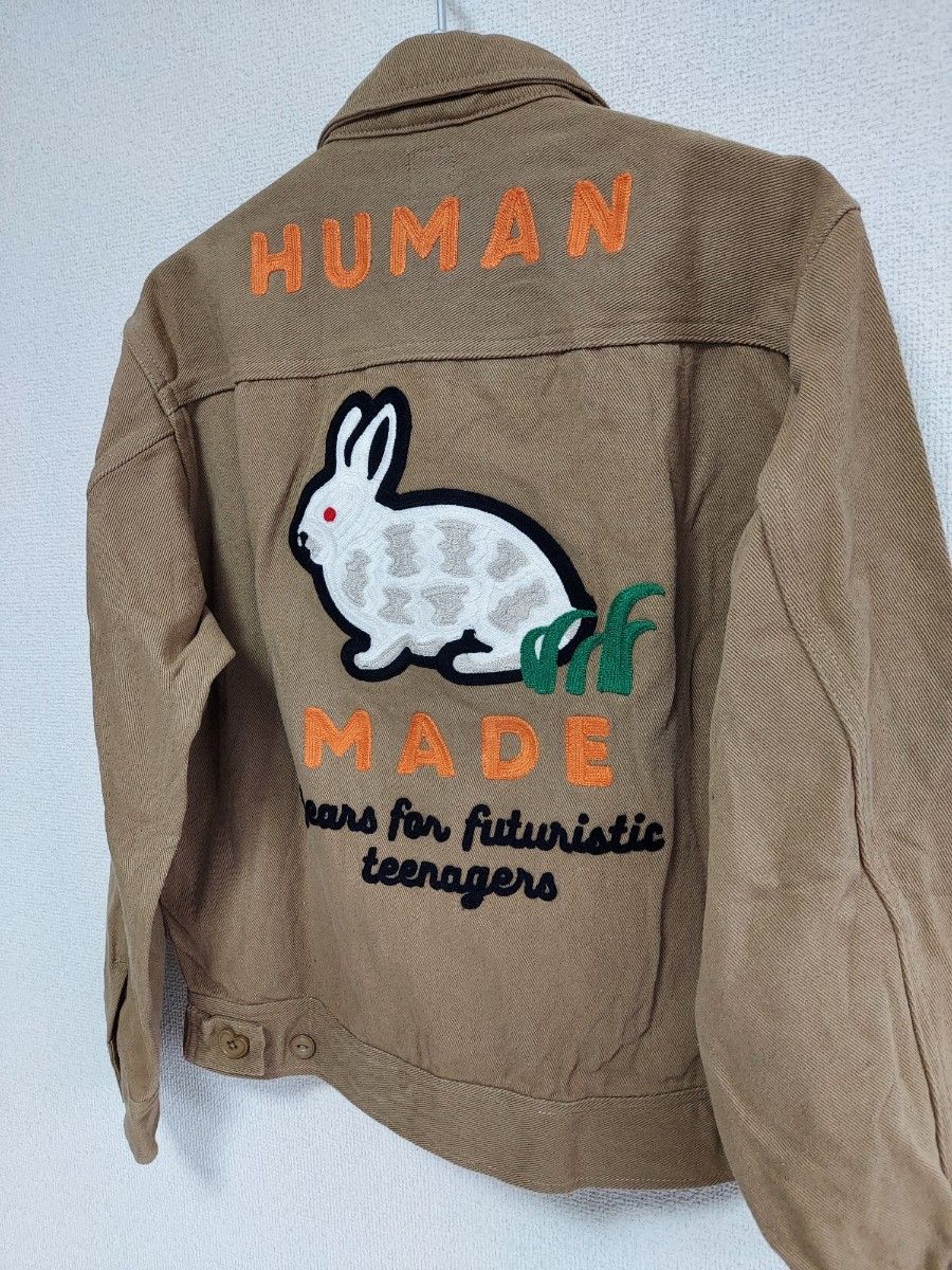 ~HUMAN MADE~ トラッカージャケット XL 刺繍 ウサギ 古着 兎 ビンテージ ワークジャケット ジージャン
