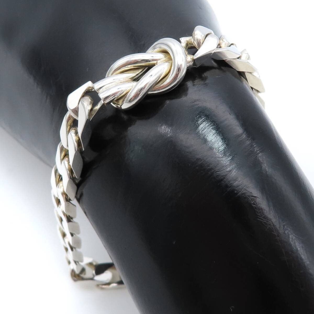  ultimate rare beautiful goods Tiffany&Co. Tiffany flat knot silver bracele SV925 men's chain HH313