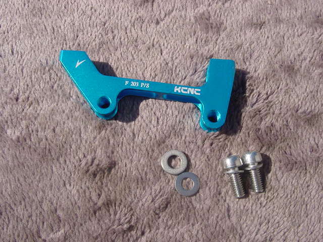 KCNC X7 CNC super light weight DISC BRAKE ADAPTERS IS160-PM203 Blue new goods unused 