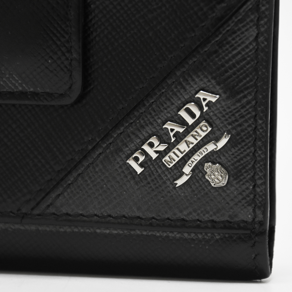 PRADA プラダ サフィアーノ メタル レザー 二つ折り財布 フラグメントケース コインケース 小銭入れ カードケース カードホルダー 2MC066 の画像4