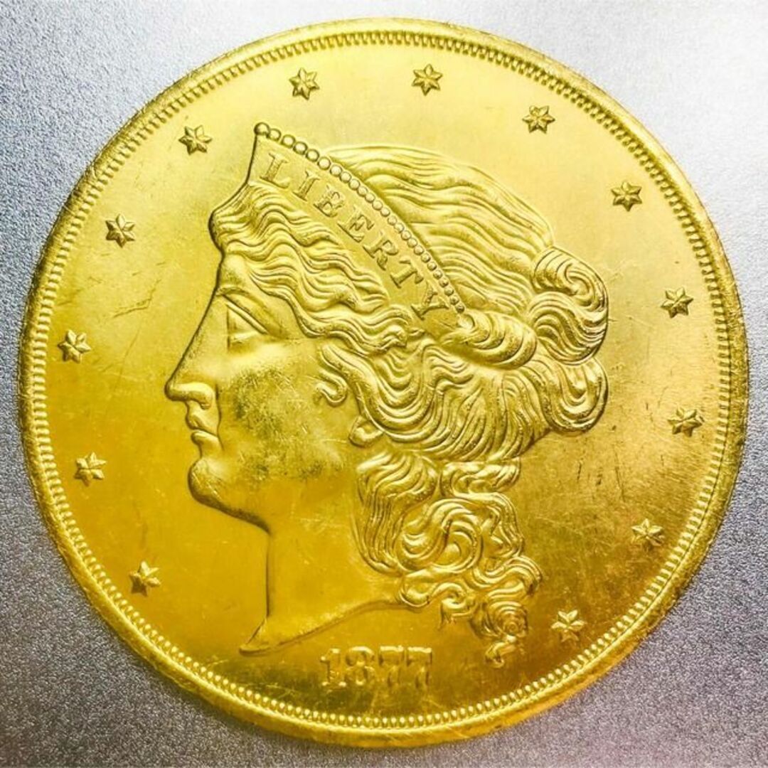アメリカ リバティ ハーフユニオン 50ドル金貨 1877年 レプリカコインの画像1