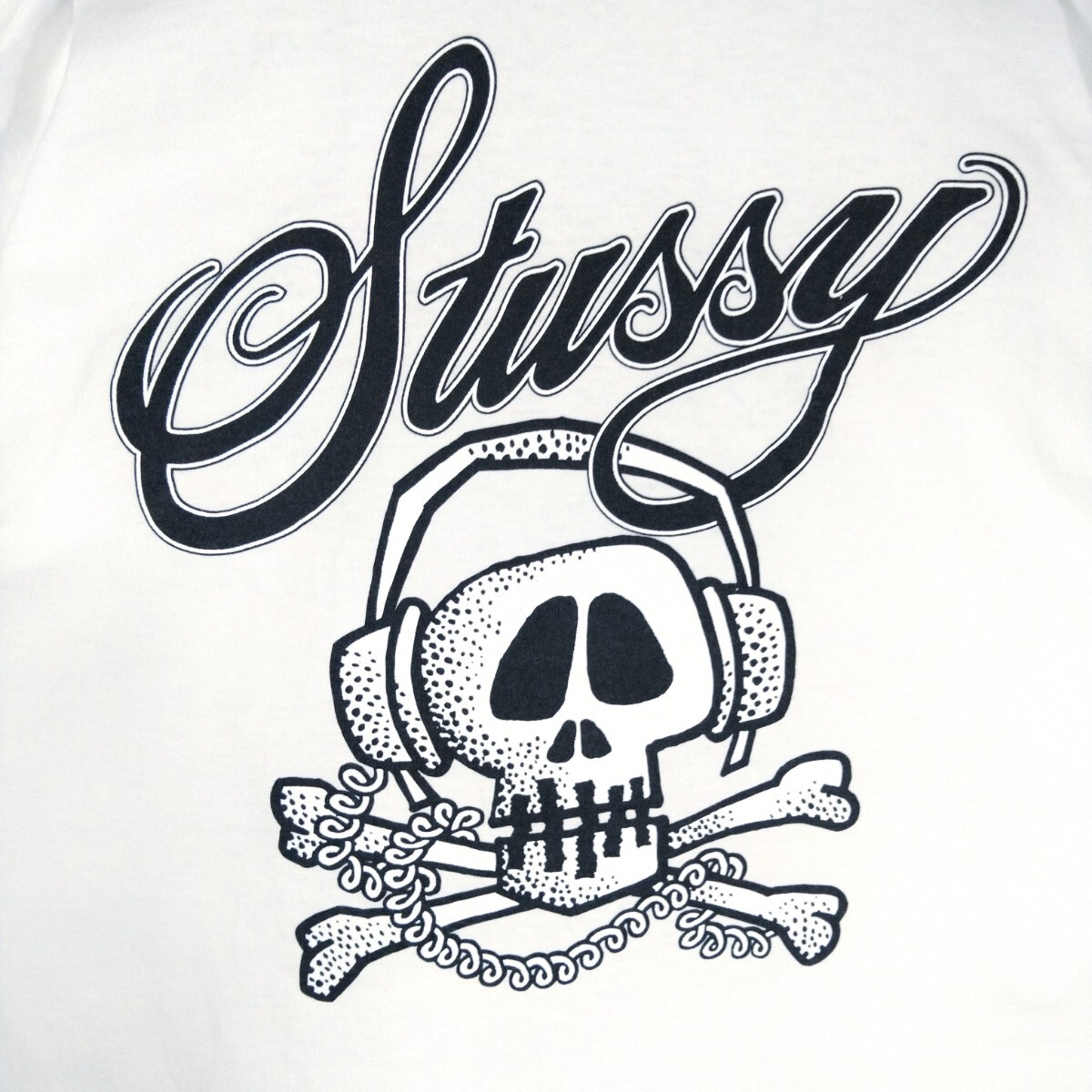 【STUSSY】90s'紺タグ　vintage スカルロゴ　Tシャツ_画像3