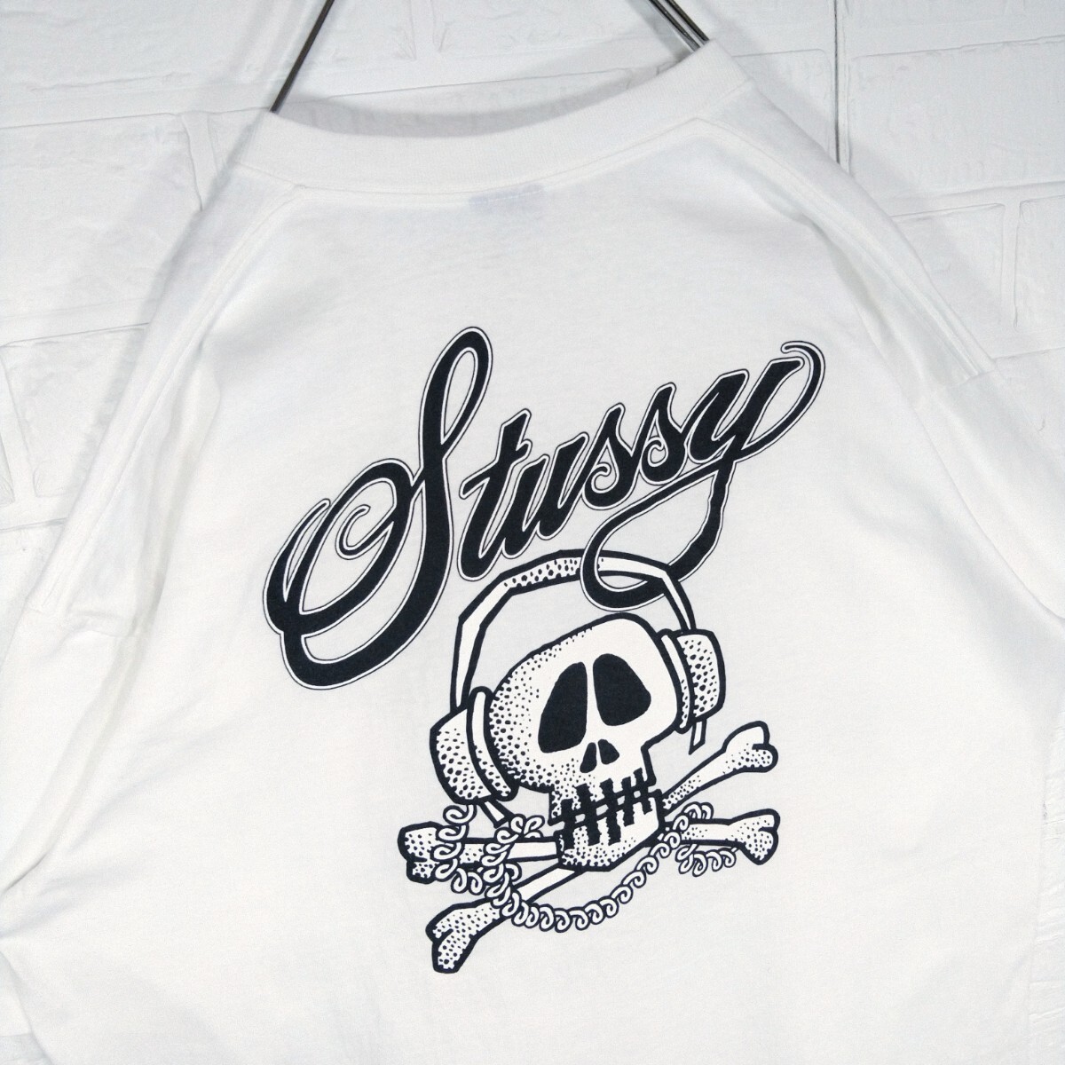 【STUSSY】90s'紺タグ　vintage スカルロゴ　Tシャツ_画像4