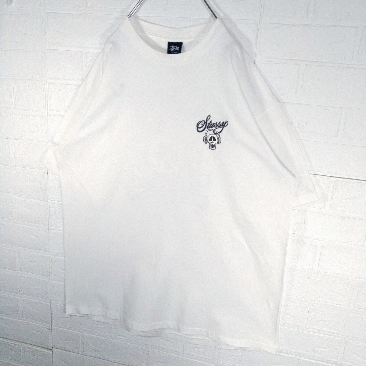 【STUSSY】90s'紺タグ　vintage スカルロゴ　Tシャツ_画像5