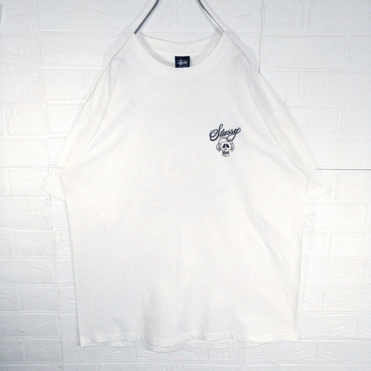 【STUSSY】90s'紺タグ　vintage スカルロゴ　Tシャツ_画像8