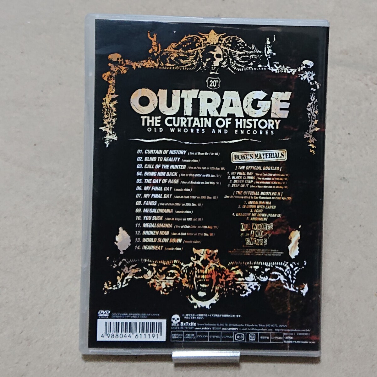 【DVD】Outrage/20th Twentieth Anniversary《国内盤》ジャパメタ_画像2