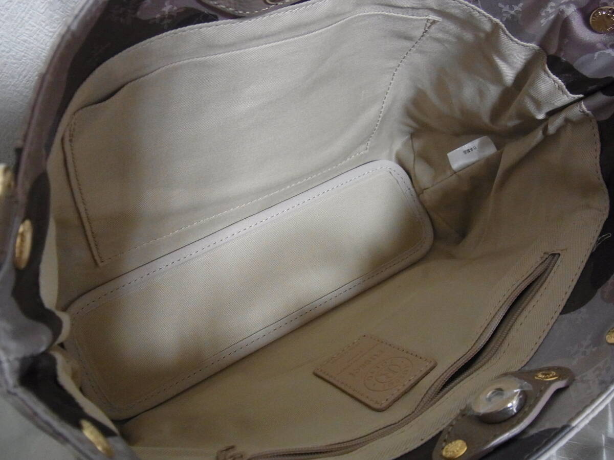 russet/ラシット トートバッグS CE-1125 ナイロン カモフラ/迷彩柄 長財布も入る 日本製の画像6
