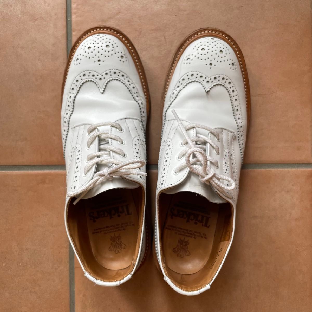 Tricker's トリッカーズ ANNE BROGUE SHOE 白 ホワイト