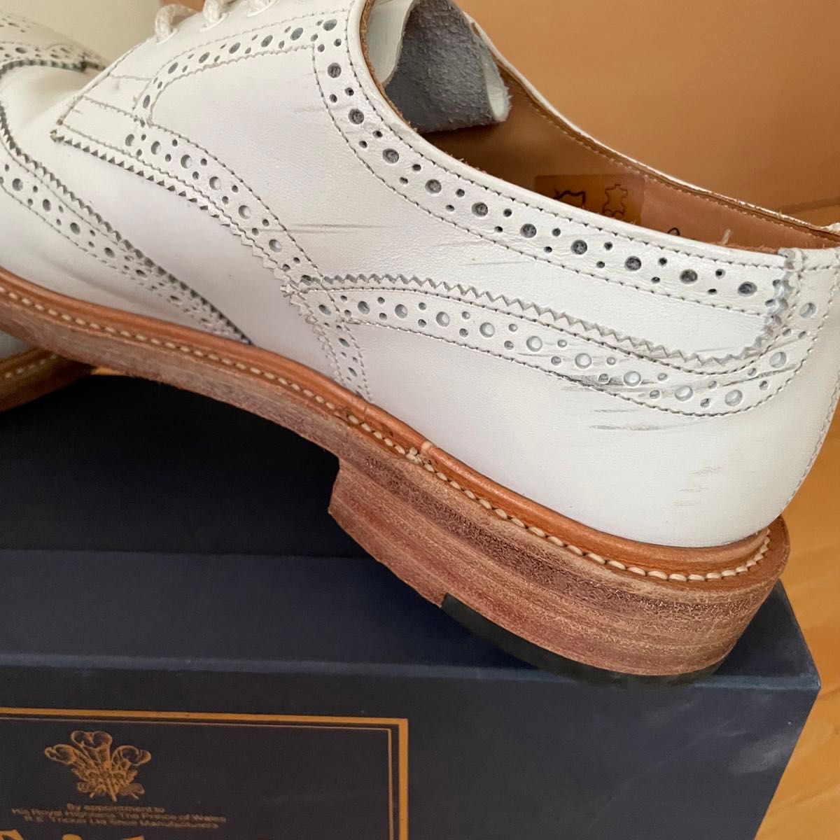 Tricker's トリッカーズ ANNE BROGUE SHOE 白 ホワイト