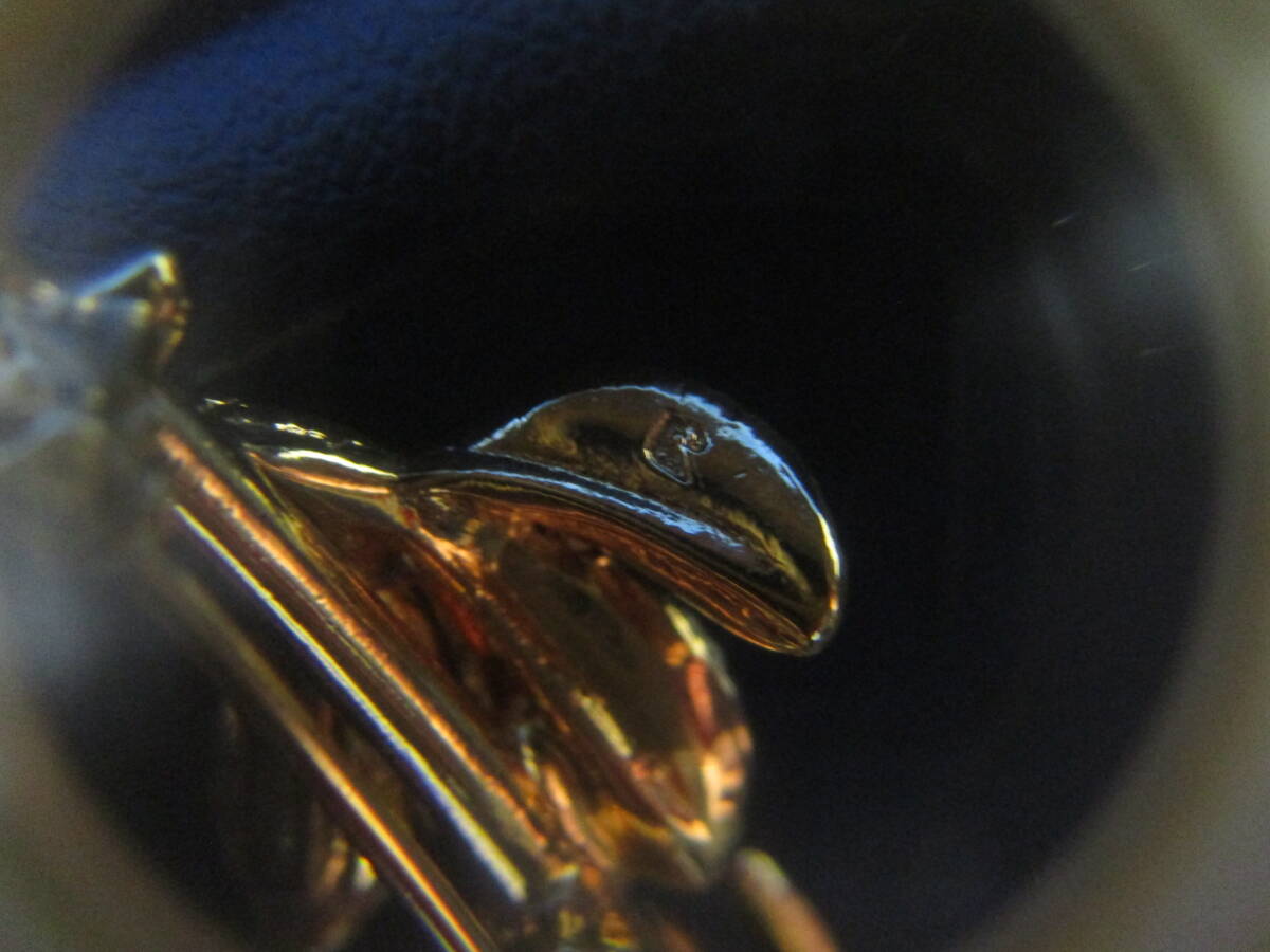 SWAROVSKI スワロフスキー チューリップ ブローチ 全長約：43mm ゴールドカラー×クリスタル 【1770】の画像6