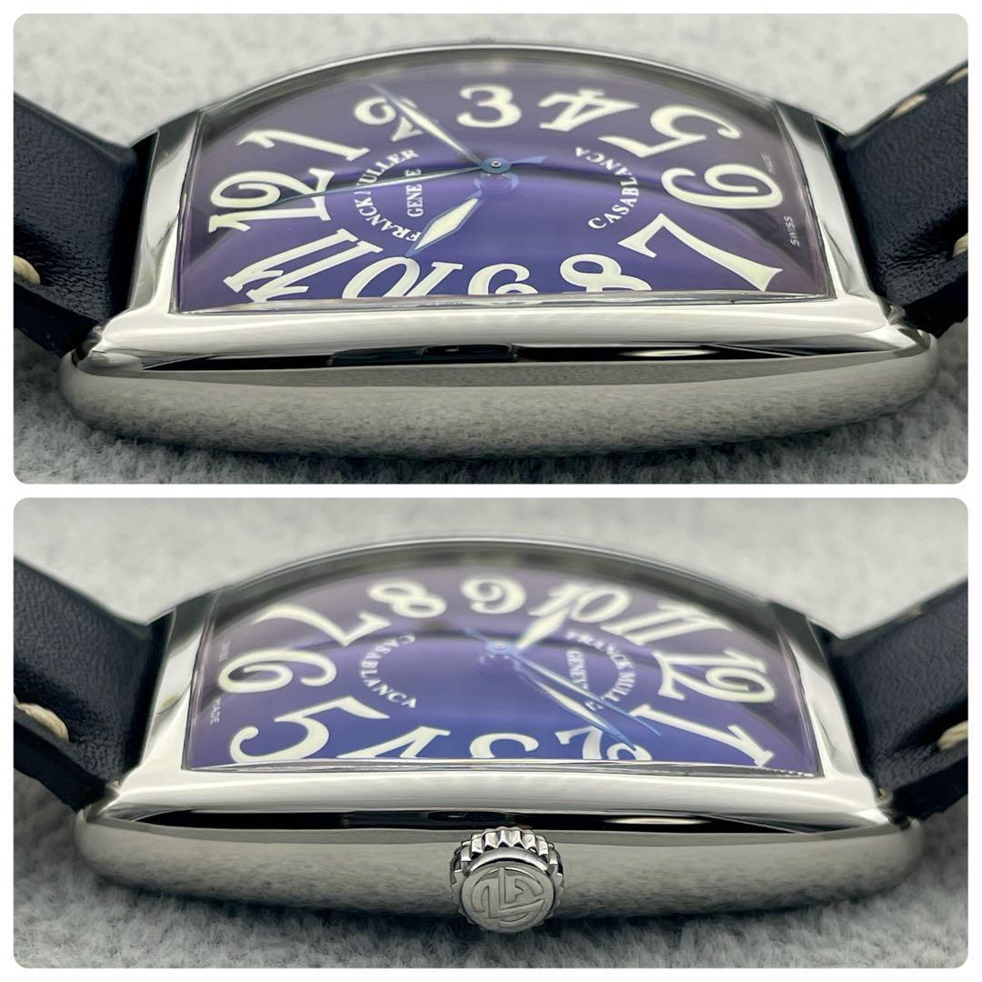 T635 分解整備・磨き済 FRANCK MULLER フランクミュラー カサブランカ 2852 黒文字盤×黒ストラップ オート 自動巻 機械式 腕時計_画像6