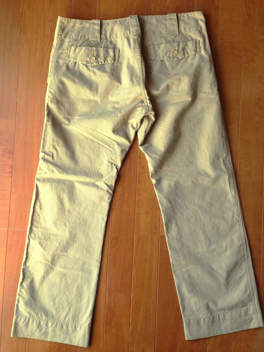 spring summer old clothes DIESEL diesel check flare pants chinos beige Brown boots cut shoe cut chino flare pants Work 