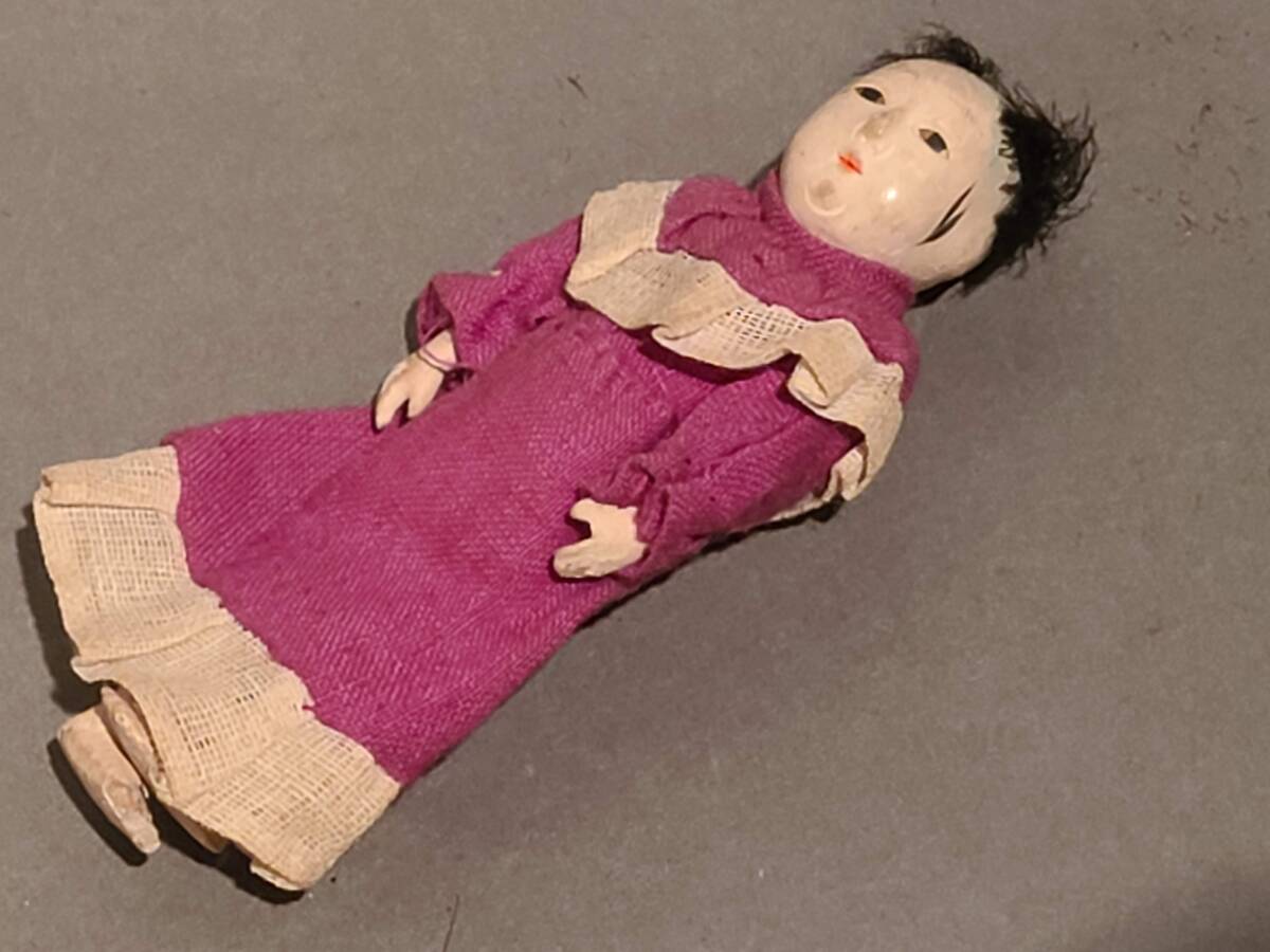 ◆女児 小抱き人形 豆人形 三体◆ 日本人形豆人形有職人形衣装人形_画像6