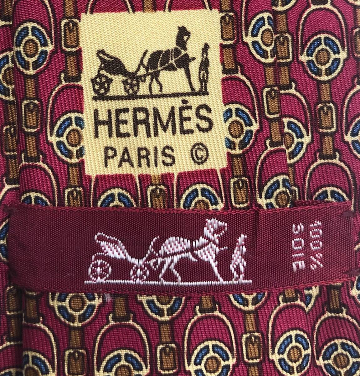 中古品　HERMES PARIS ネクタイ　ヴィンテージ　エルメス　ネクタイ　クラバット　パリス_画像4