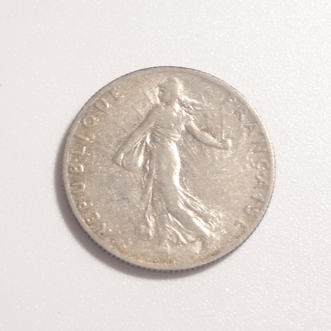 1917年 50サンチーム フランス 銀貨　コイン　古銭　_画像1