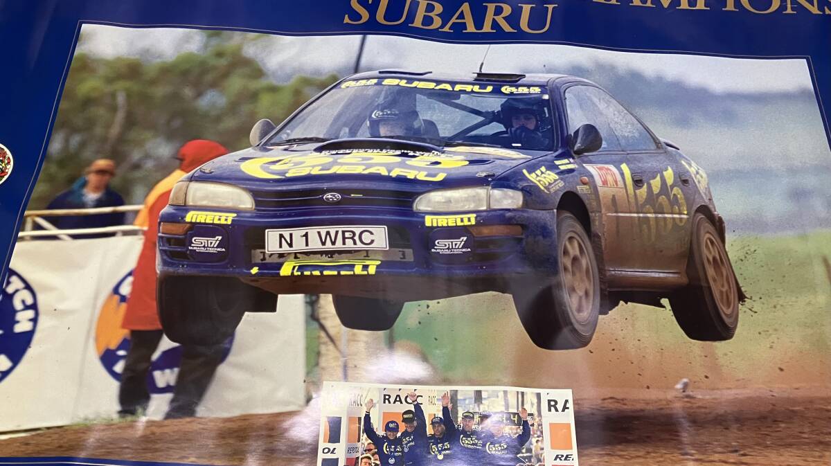非売品 スバル 555ワールドラリーチーム インプレッサWRC 1996年 コンストラクターズタイトル2連覇記念 ビッグポスター マクレー GC8_画像3