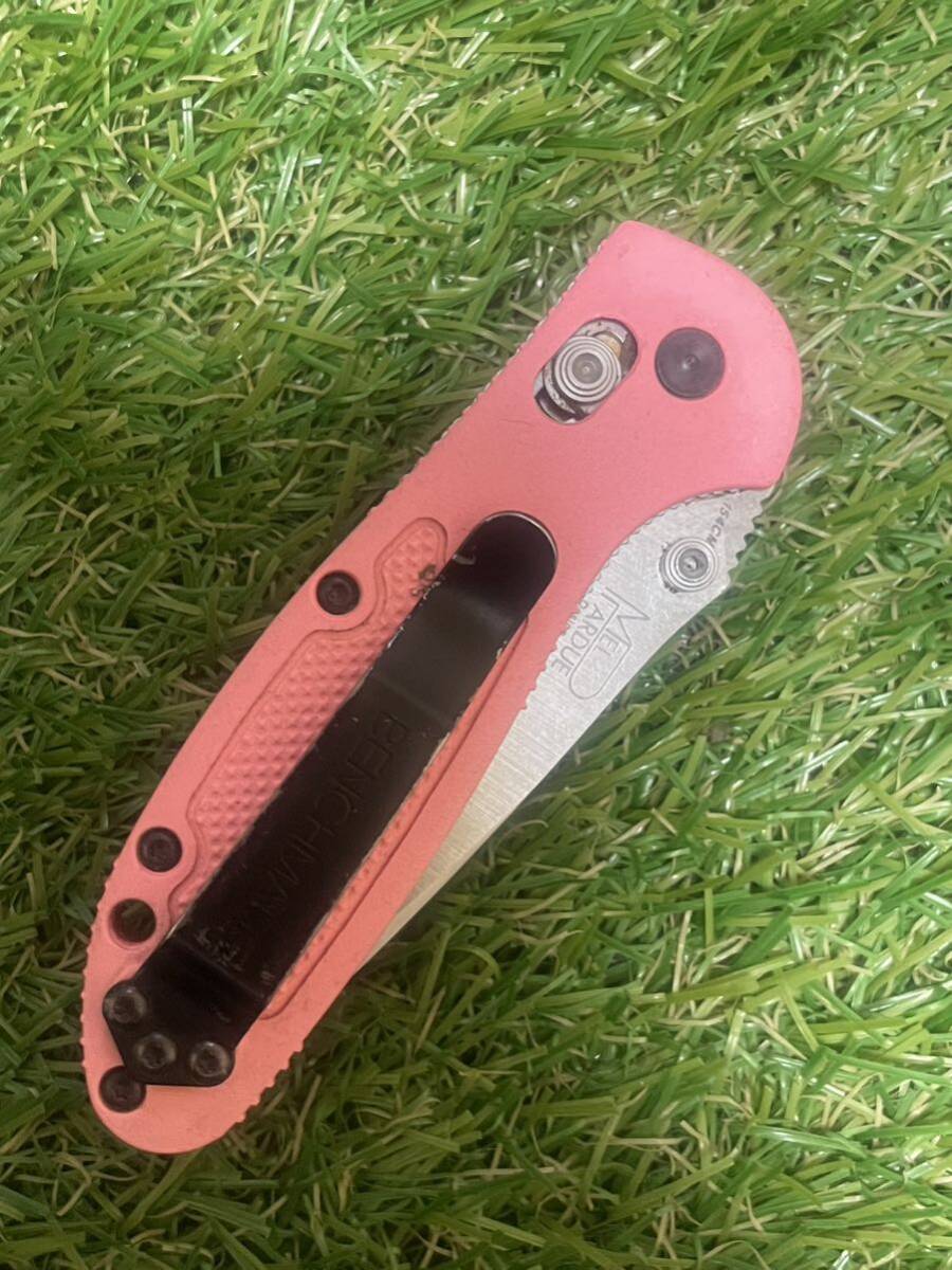 BENCHMADE #033 Mini Griptilian 556 Pink ベンチメイド フォールディングナイフ 折りたたみナイフの画像9