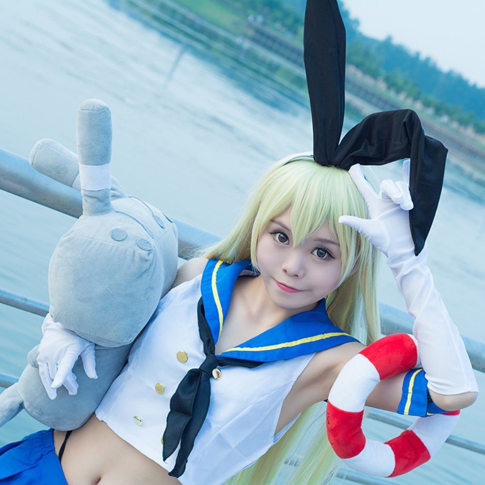 【送料無料】Mサイズ 艦これ 島風（しまかぜ） コスプレ 艦隊これくしょん セーラー服 バニーガール ゲーム アニメ 衣装 レディース