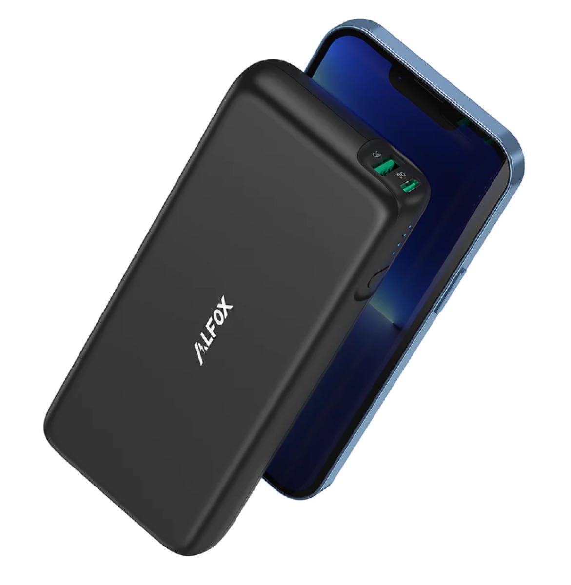 Alfox モバイルバッテリー 20000mAh 60WPD3.0&QC3.0 超高速充電/USB-A+USB-C/ PSE認証 