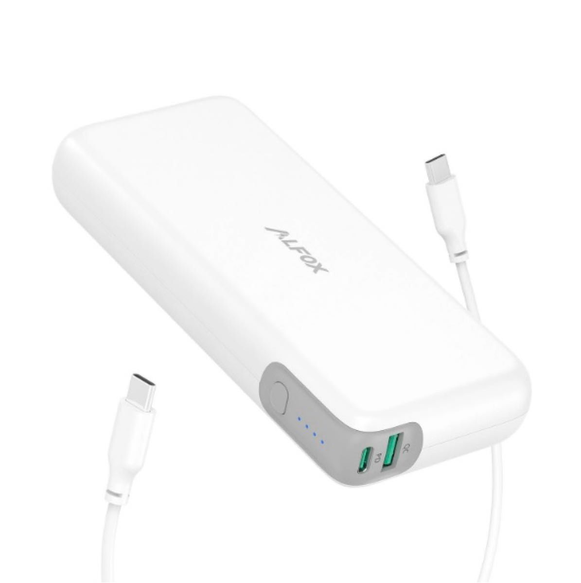 Alfox モバイルバッテリー 20000mAh 60WPD3.0&QC3.0 超高速充電/USB-A+USB-C/ PSE認証 