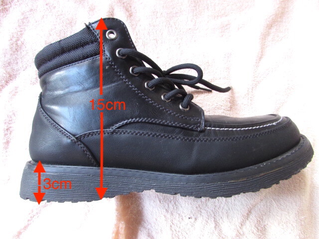 CAPTAIN STAG（キャプテンスタッグ）ブーツ、サイズ25cm、ショートブーツ、ブラック、品番：1704-BLKの画像6