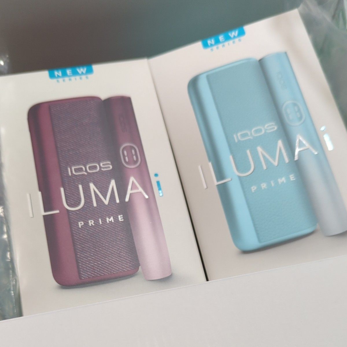 専用出品【箱付発送】【PRIME限定、人気カラーセット】IQOS ILUMA i  PRIME ブリーズブルー& ガーネットレッド