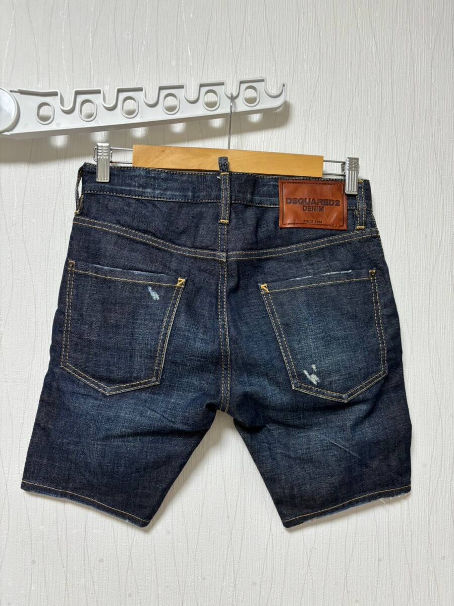 美品☆[DSQUARED2] 16SS Long Pencil Short ストレッチ インディゴデニムショーツ ハーフパンツ 42 イタリア製 ディースクエアード_画像2