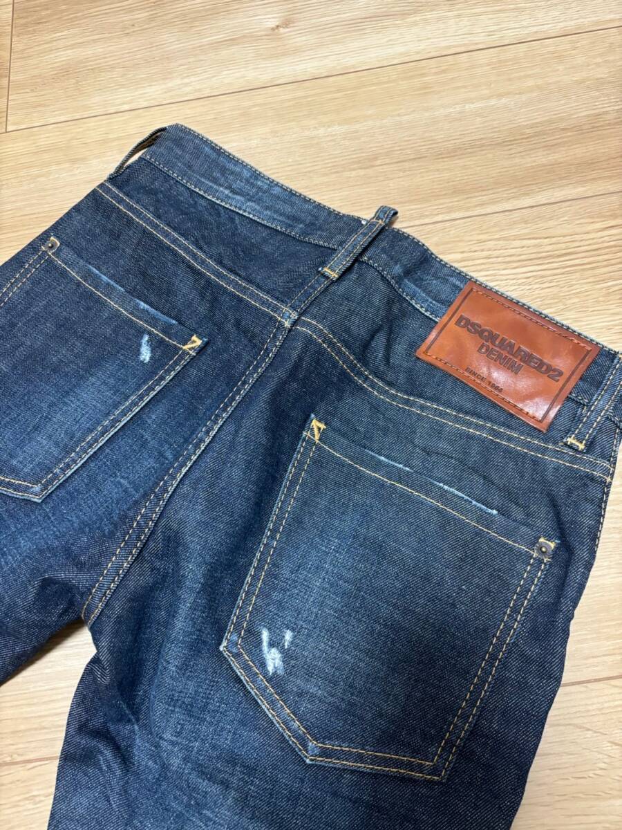 美品☆[DSQUARED2] 16SS Long Pencil Short ストレッチ インディゴデニムショーツ ハーフパンツ 42 イタリア製 ディースクエアード_画像8