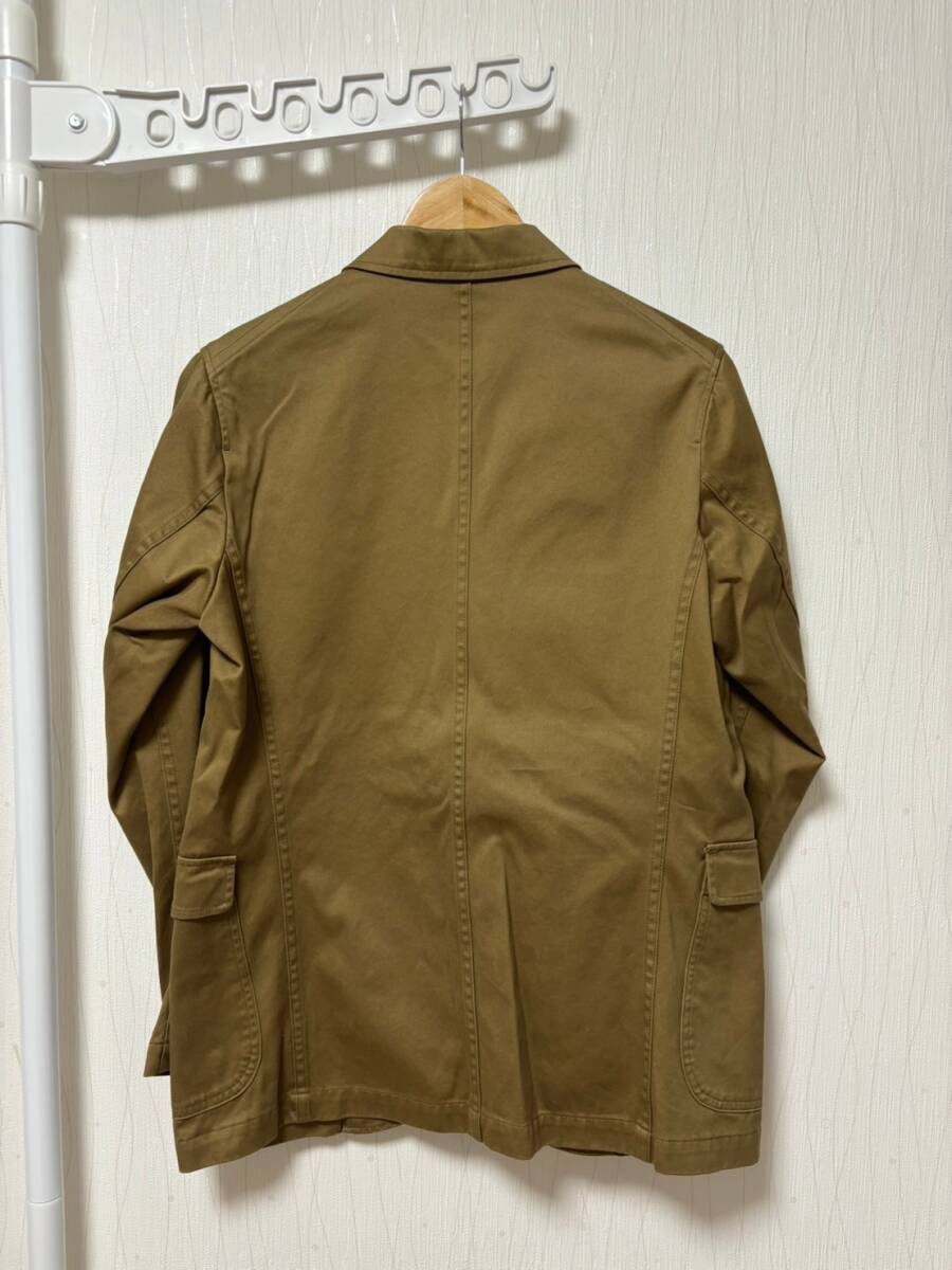 美品☆[WORKERS K&T H MFG Co.] Lounge Jacket Chino Beige ラウンジジャケット ワークカバーオール 36 チノ ベージュ 日本製 ワーカーズ_画像2