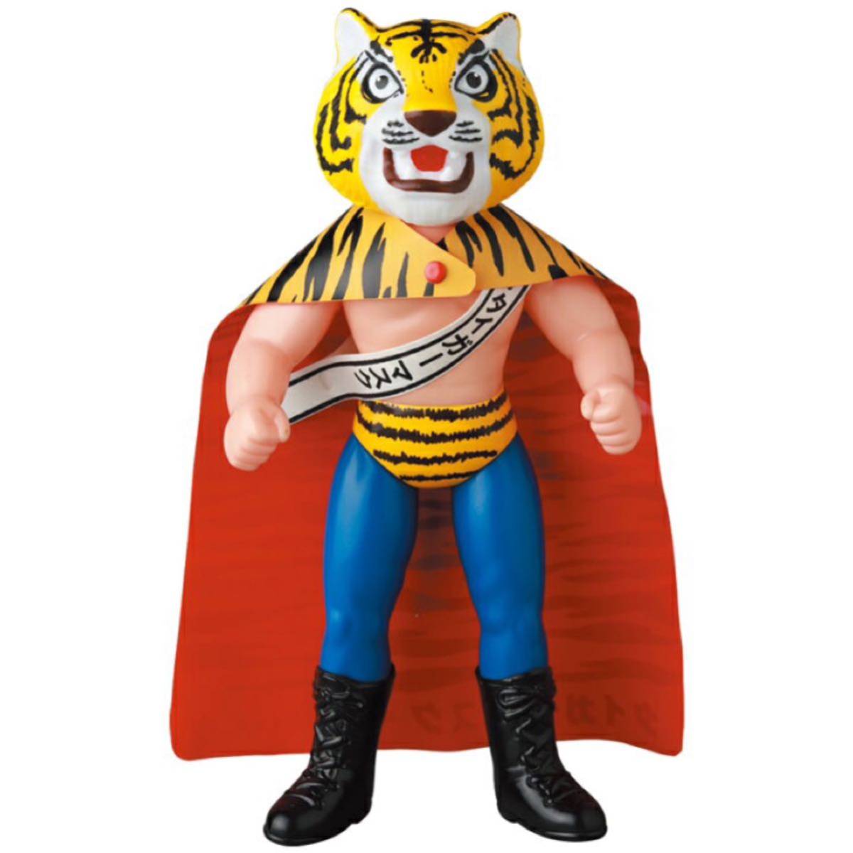 ソフビ タイガーマスク (初期型きいろ1期) 虎だ！虎だ！お前は虎になるのだ！ メディコムトイ 辻なおき タイガーマスク ソフビ 梶原一騎