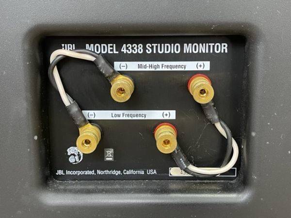 JBL MODEL 4338 STUDIOMONITOR 【中古】動作保証 フロア型 スタジオモニタースピーカー ペア オーディオ 音響機器 自作スタンド付/71083_画像5