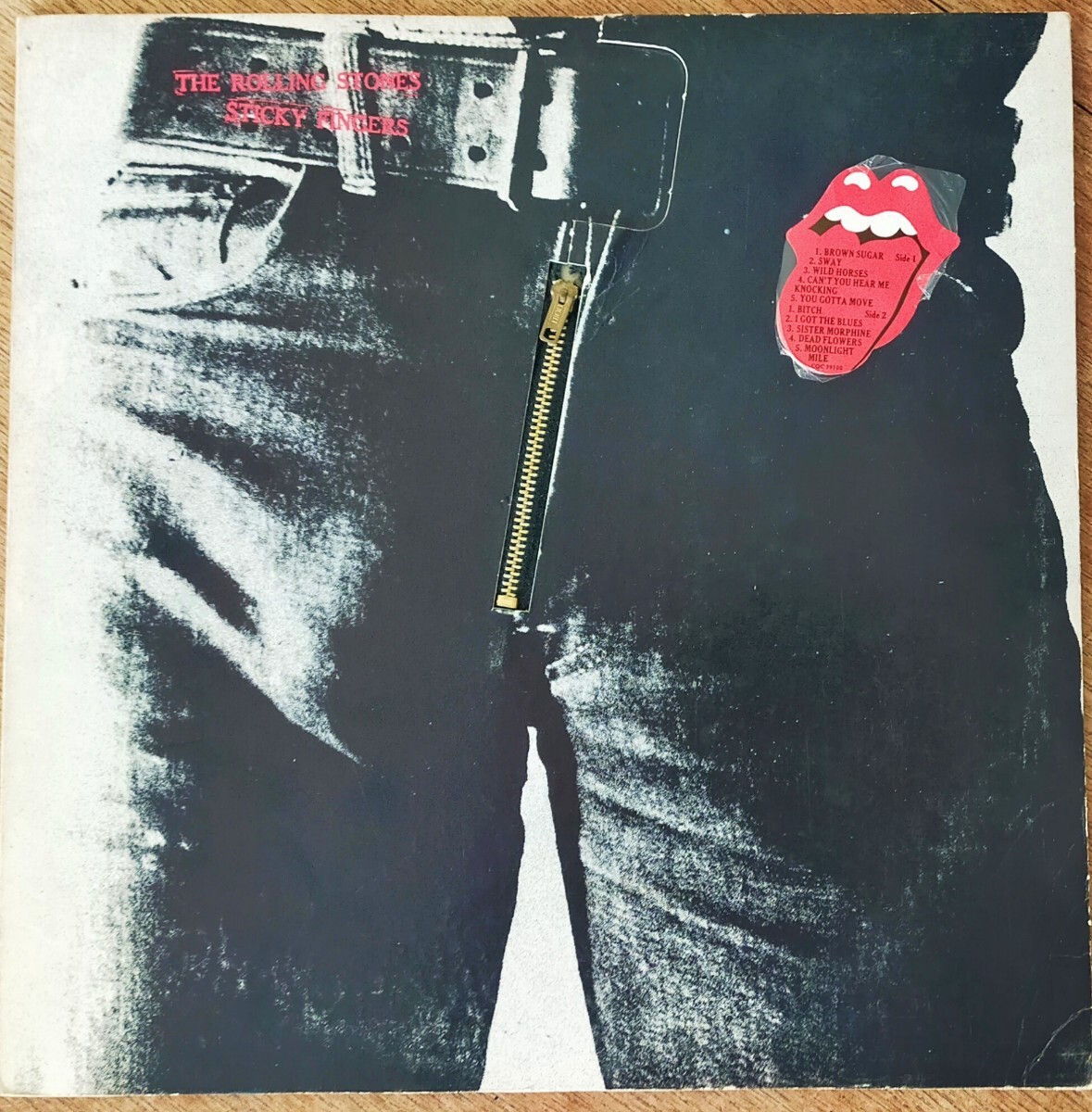 The Rolling Stones/Sticky Fingers/米プレス/希少Hypeステッカー付_画像1