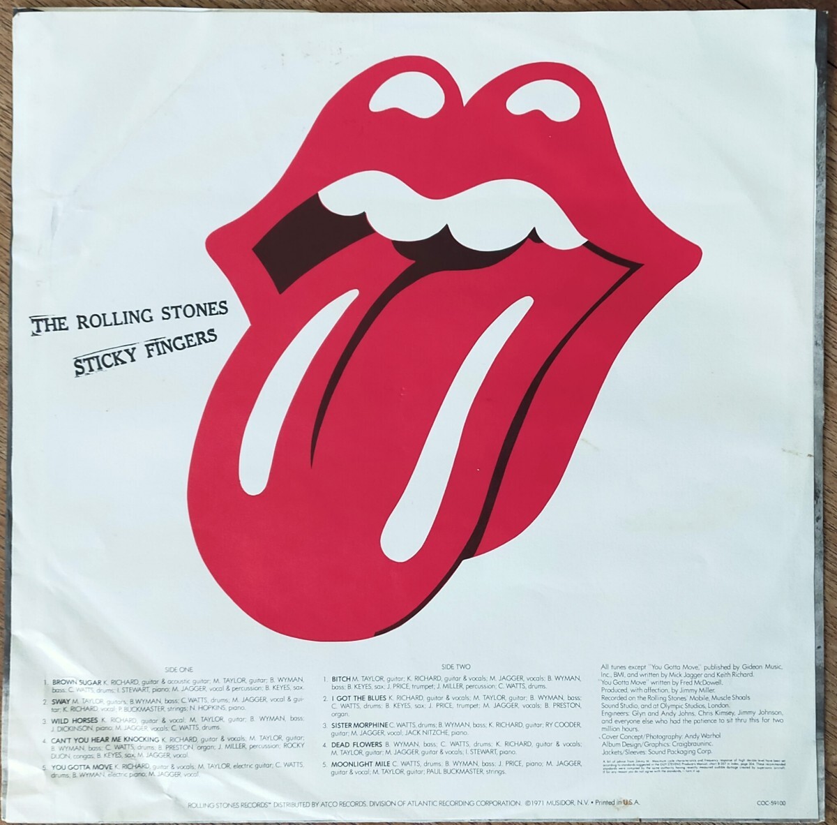 The Rolling Stones/Sticky Fingers/米プレス/希少Hypeステッカー付_画像3