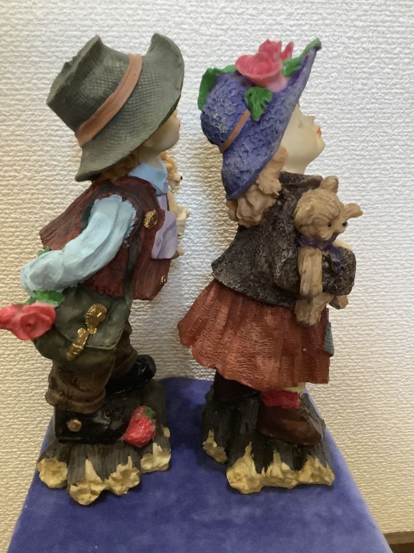 男の子と女の子の人形　２体セット　オブジェ かわいい　インテリア　置物_画像2