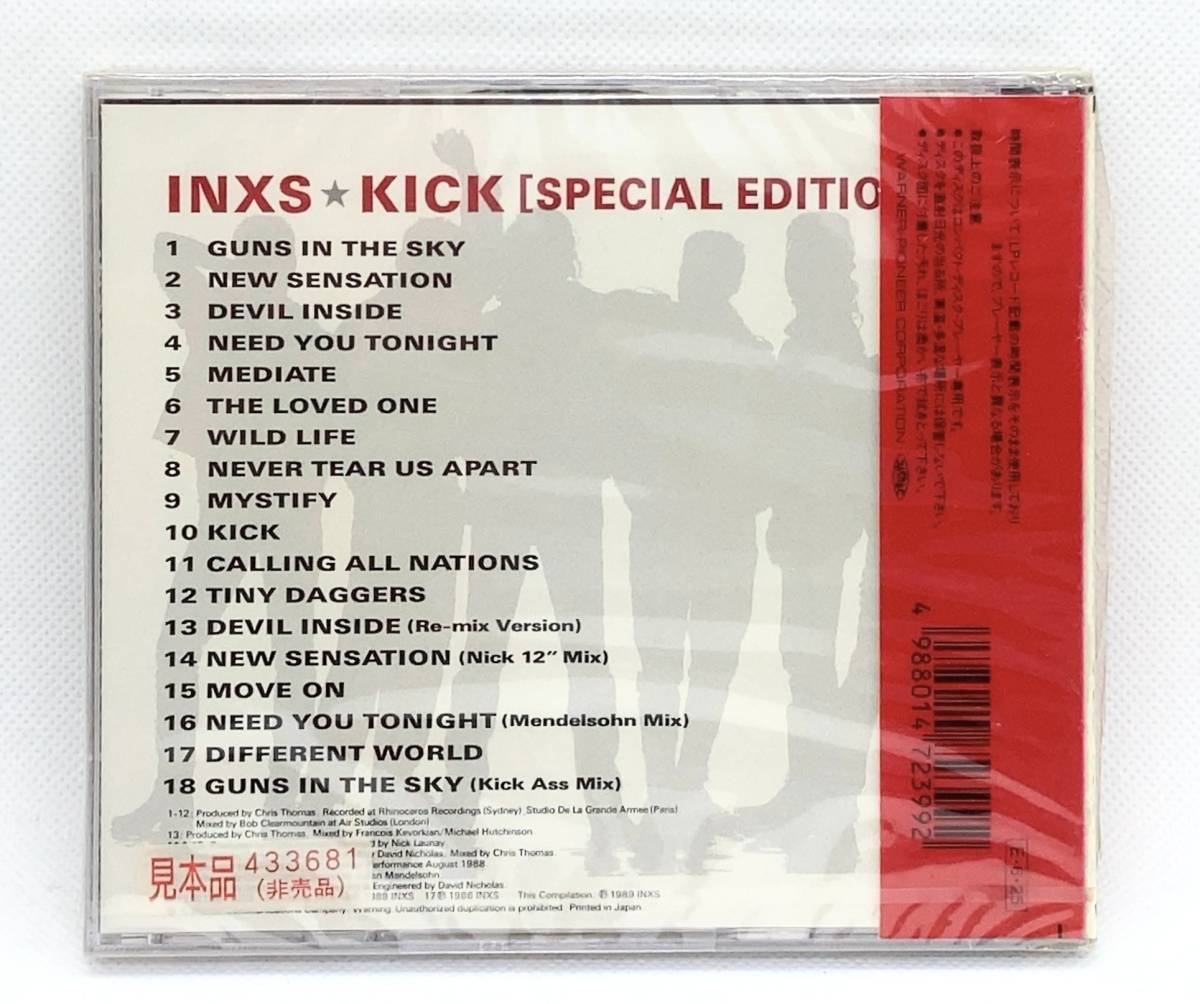 【 未開封 CD 】◎ INXS インエクセス ／ キック KICK ［ SPECIAL EDITION ］モア・キック 18曲入り ◎ PIONEER 22P2-2399 1987年_裏ジャケにステッカーあります