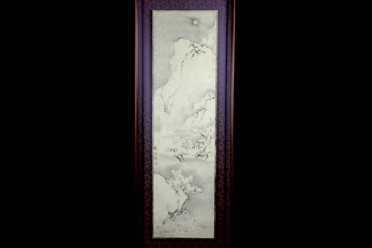 *3。◆錵◆ 真作保証 加藤棕廬 「雪景山水」 肉筆水墨画40号 旧家蔵出 T[O124]P/23.5廻/HB/(200)_画像3