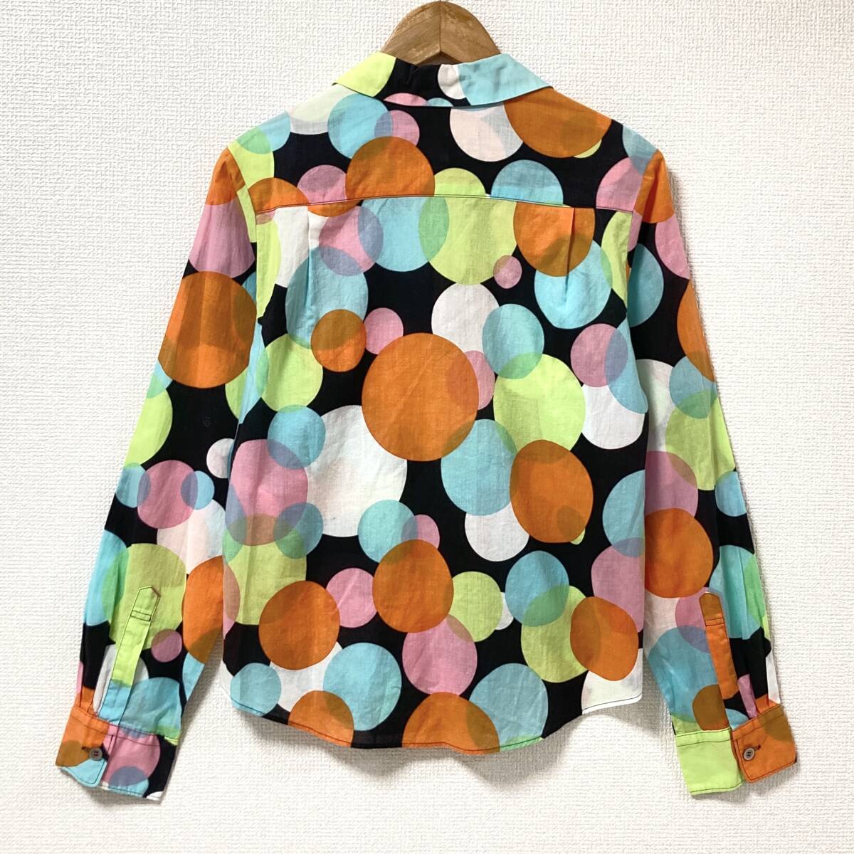 AD2003 tricot COMME des GARCONS circle collar colorful shirt blouse dot total pattern S size Toriko Comme des Garcons polka dot archive 4020080